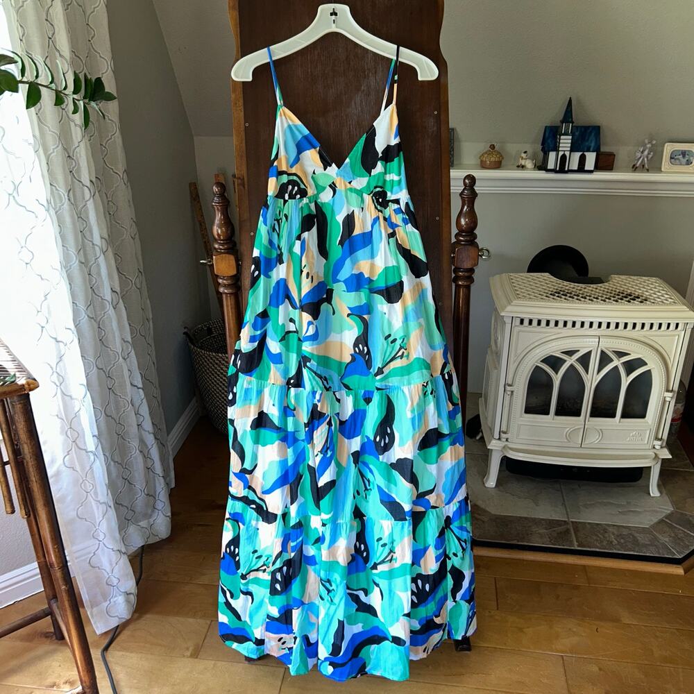Seafolly Rio Tiered Maxi Dress women’s size small EUC